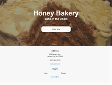 Tablet Screenshot of callmehoneybakery.com